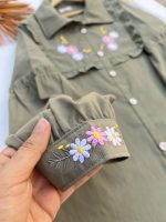 شومیز نوجوان مدل افرا رنگ سبز - Image 2