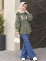 شومیز نوجوان مدل افرا رنگ سبز - Image 4